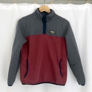 L.L. Bean Women's AirLight Pullover Colorblock longsleeve shirt navy & burgundy